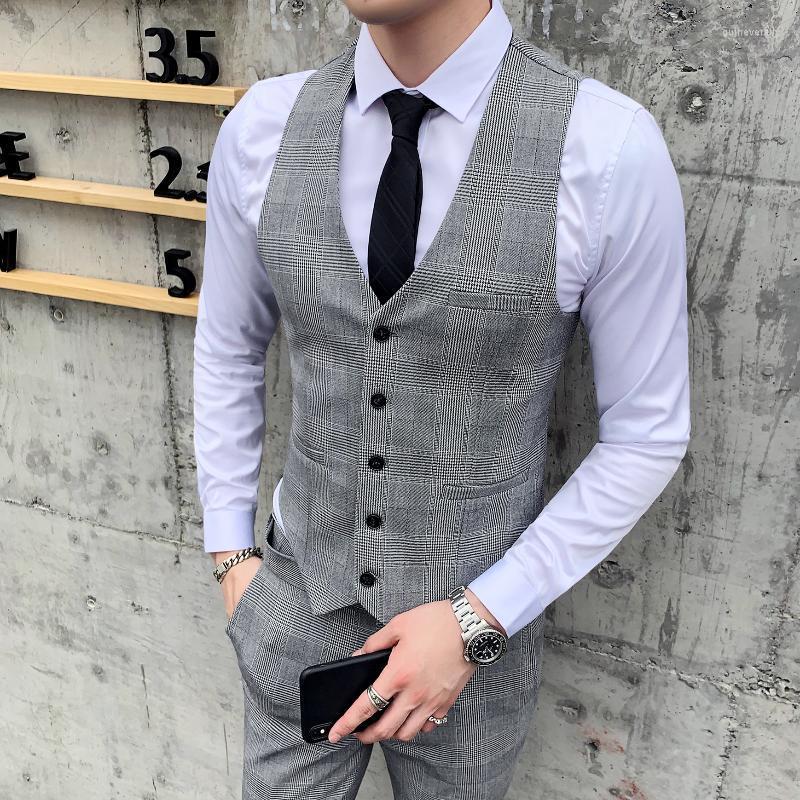Men's Vests 2022 Suit Vest Slim Version Check Single-breasted Formal Business Groom Wedding Dress Male Retro Guin22, Gray
Men's Vests 2022 Suit Vest Slim Version Check Single-breasted Formal Business Groom Wedding Dress Male Retro Guin22, Gray