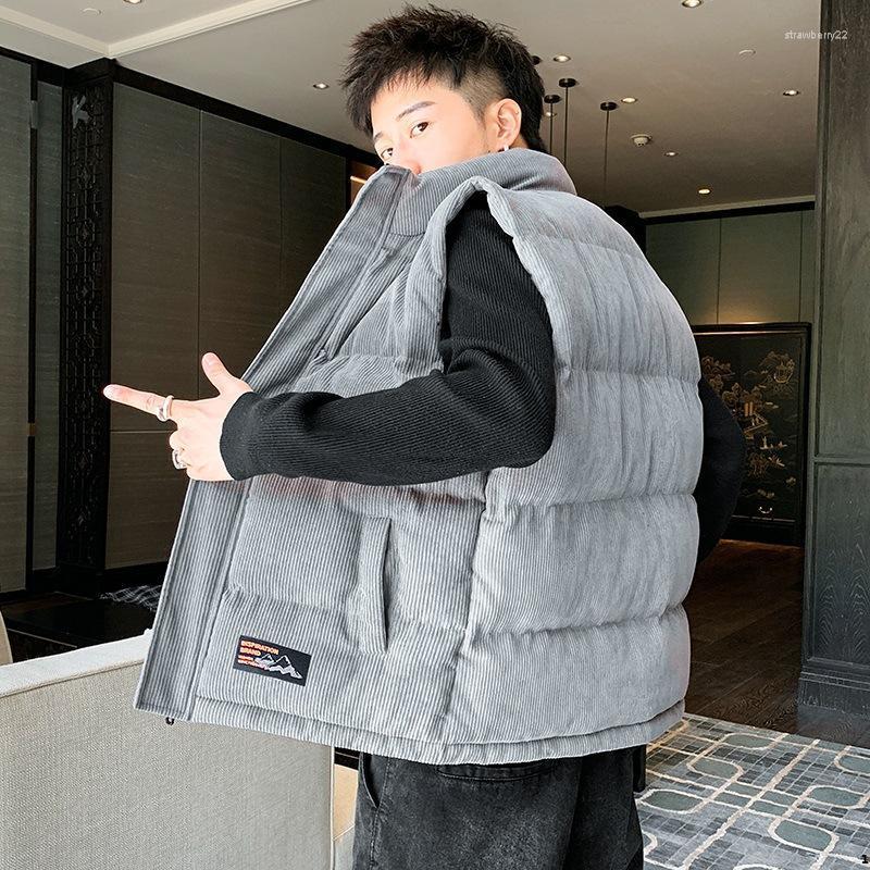 Men's Vests 2022 Autumn And Winter Soild Vest Vintage Men Trend Sleeveless Down Cotton Corduroy Overalls Jacket Stra22, M21 gray
Men's Vests 2022 Autumn And Winter Soild Vest Vintage Men Trend Sleeveless Down Cotton Corduroy Overalls Jacket Stra22, M21 gray