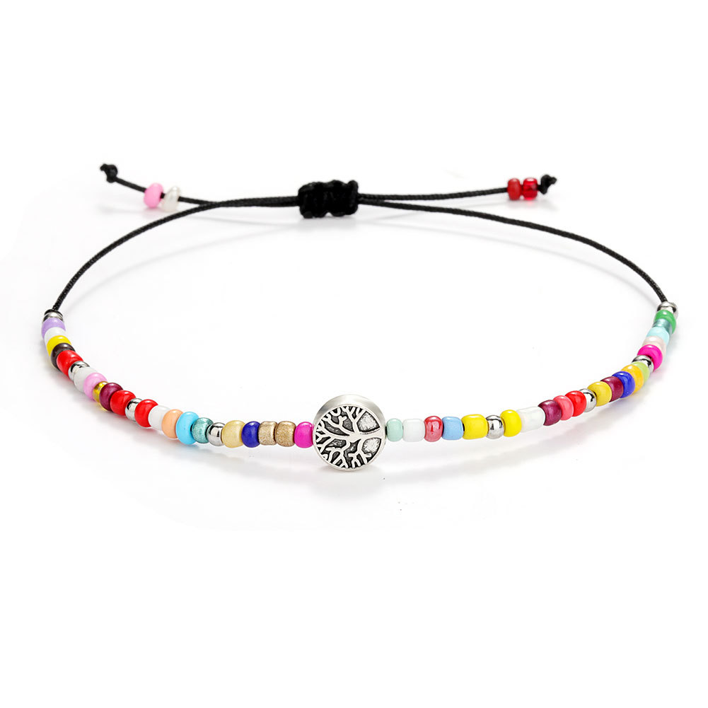 Turkish Eye Bracelet White Blue Evil Eyes Lucky Couple Tree Of Life Strands Bracelets for Women Colorful Bead Rope Chain Charm Jewelry