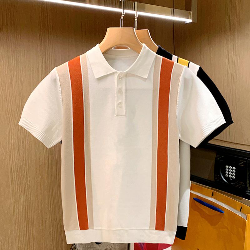 Men' Polos Casual Men High Quality Ice Silk Knitted Shirts Summer Fashion Lapel Male Slim Fit Short Sleeve Striped C79Men' Men'sMen, White
Men' Polos Casual Men High Quality Ice Silk Knitted Shirts Summer Fashion Lapel Male Slim Fit Short Sleeve Striped C79Men' Men'sMen, White