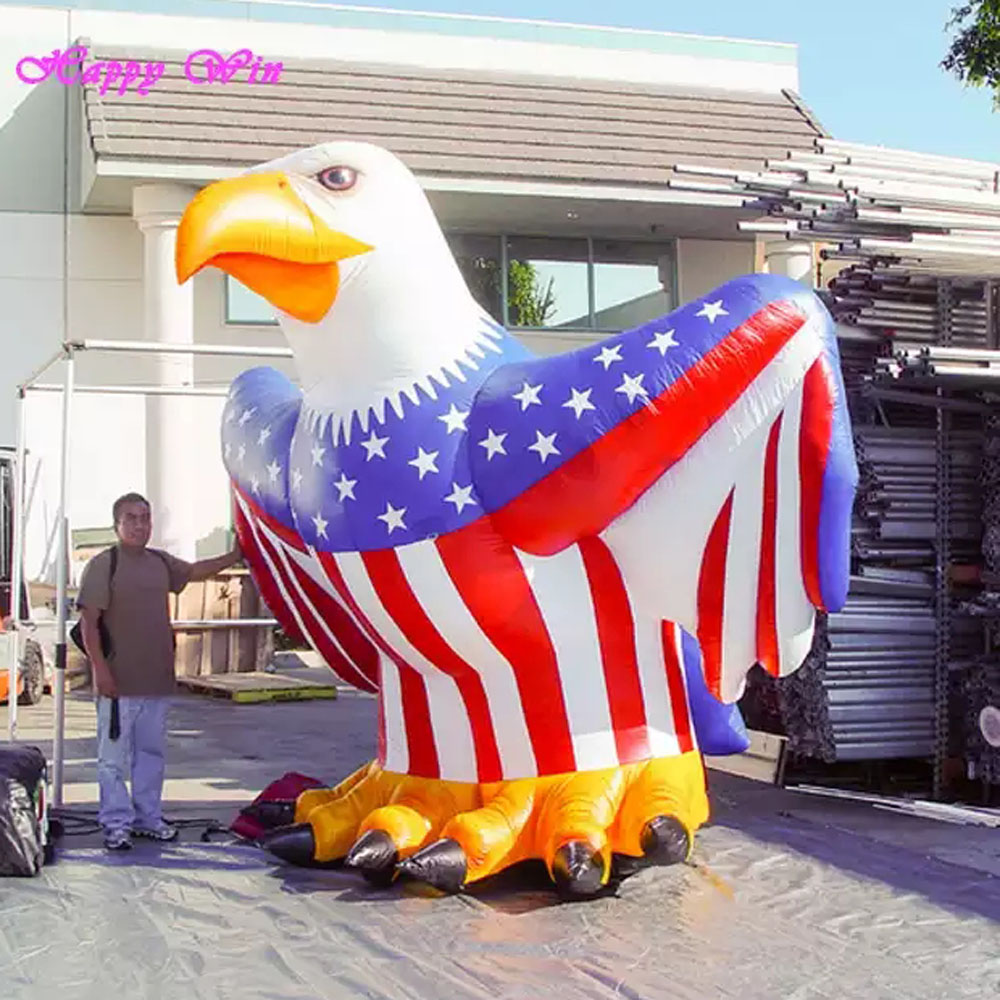Outdoor Giant Inflatable Eagle Model Hawk Animal Cartoon Mascot Balloon For Advertising