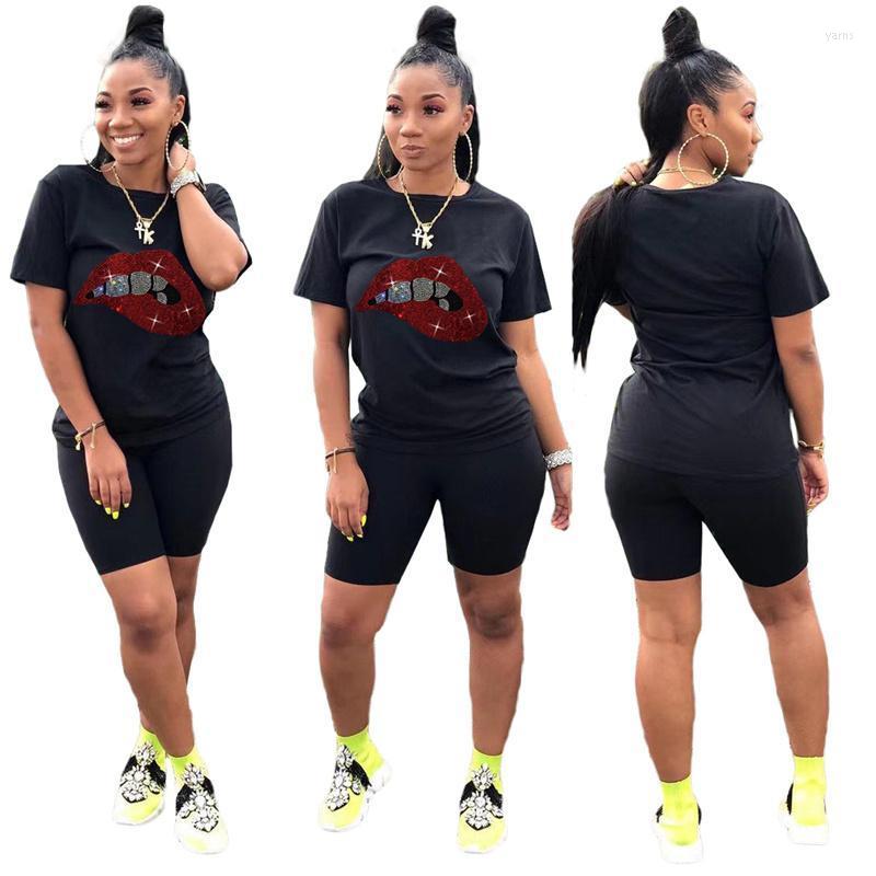 Young Party Lady Fashion O Neck Short Sleeve Lip Print Crop Top And 2 Pieces Set Casual Tracksuits Women, Black 
Young Party Lady Fashion O Neck Short Sleeve Lip Print Crop Top And 2 Pieces Set Casual Tracksuits Women, Black