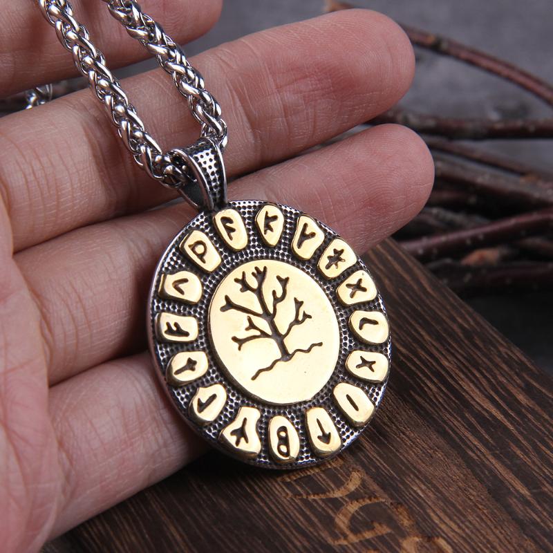Pendant Necklaces Vikings Jewelry Tree Of Life Silver Color Chain For Women Stainless Steel VIKING Rune Necklace Cadenas Mujer
Pendant Necklaces Vikings Jewelry Tree Of Life Silver Color Chain For Women Stainless Steel VIKING Rune Necklace Cadenas Mujer