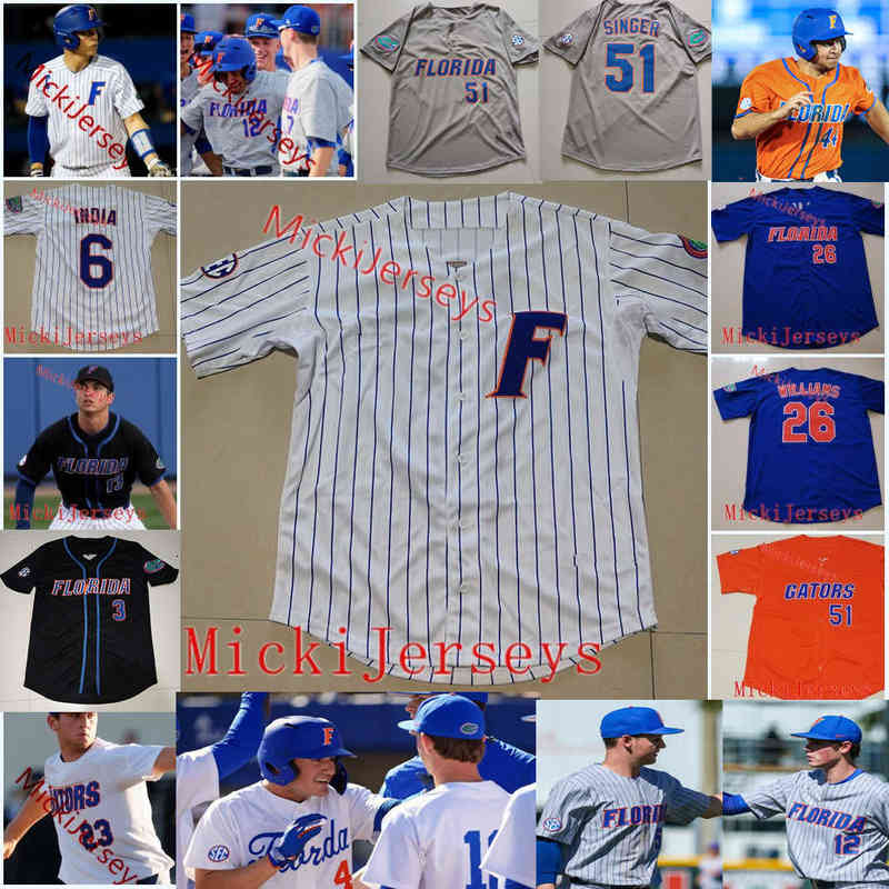 Custom Florida Gators Stitched Baseball Jersey 20 Pete Alonso 37 Jackson Kowar 51 Brady Singer 22 J. Schwarz 6 Jonathan India 3 Mike Zunino, 2016 white
Custom Florida Gators Stitched Baseball Jersey 20 Pete Alonso 37 Jackson Kowar 51 Brady Singer 22 J. Schwarz 6 Jonathan India 3 Mike Zunino, 2016 white