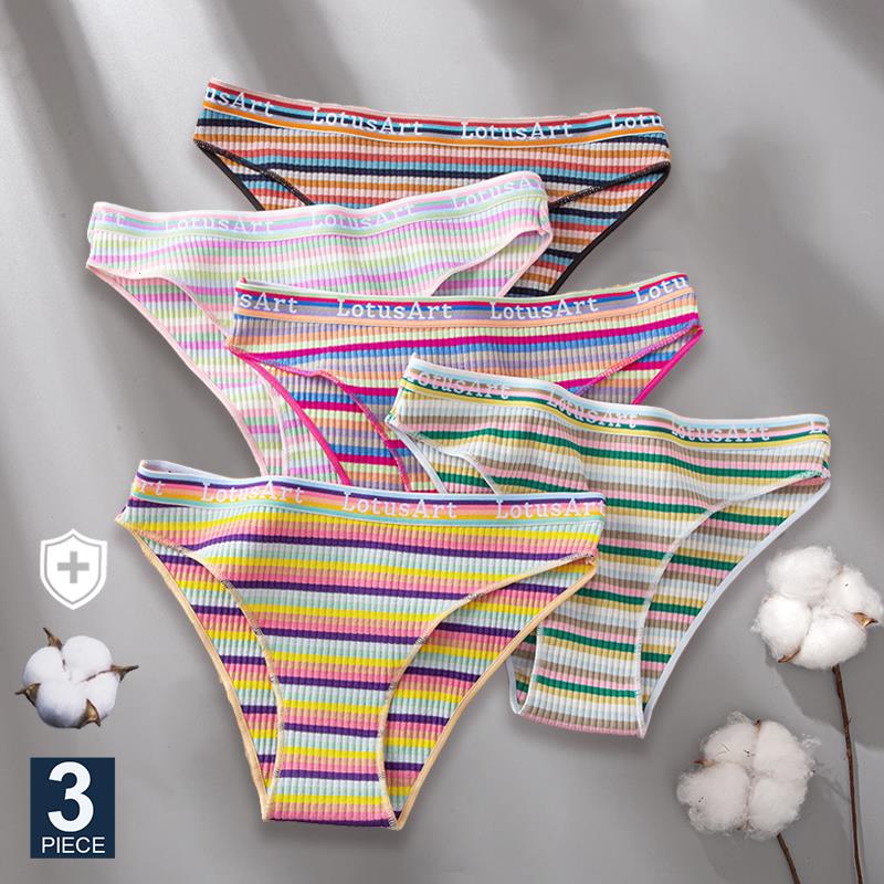 Finetoo 3pcs Set Women Cotton Seamless Panties For Female -xl Underwear Panty Sexy Colorful Striped Lingerie Letter Waist Brief, Set 11
Finetoo 3pcs Set Women Cotton Seamless Panties For Female -xl Underwear Panty Sexy Colorful Striped Lingerie Letter Waist Brief, Set 11
