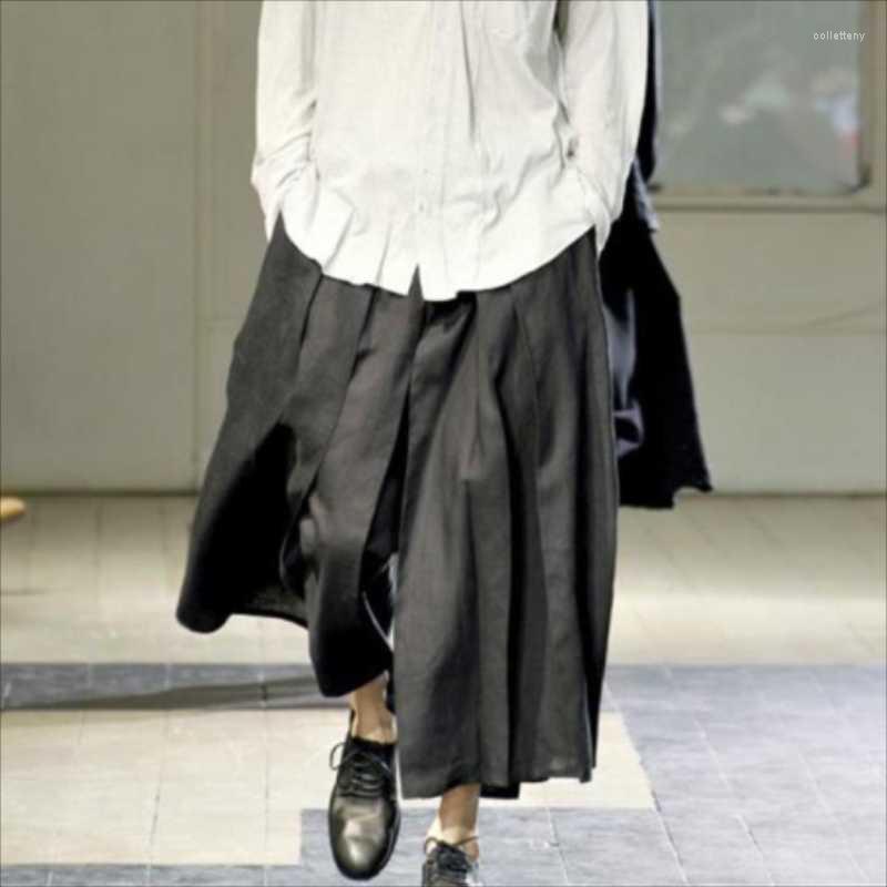 Men's Pants Men's Trousers European And American Cropped Wide Leg Men Slacks Culottes Black Catwalk FashionMen's
Men's Pants Men's Trousers European And American Cropped Wide Leg Men Slacks Culottes Black Catwalk FashionMen's