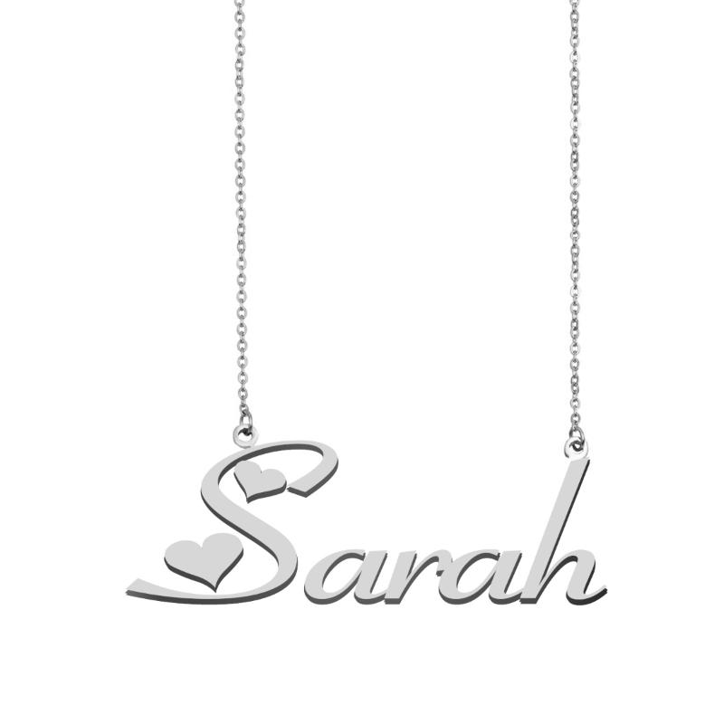 Pendant Necklaces Sarah Name Necklace Personalised Stainless Steel Women Choker 18k Gold Plated Alphabet Letter Jewelry Friends GiftPendant
Pendant Necklaces Sarah Name Necklace Personalised Stainless Steel Women Choker 18k Gold Plated Alphabet Letter Jewelry Friends GiftPendant