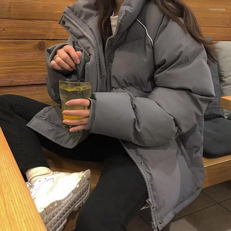 Women' Down & Parkas Fashion Casual Jacket Loose Patchwork Zipper Thick Mid-Length Cotton Padded Jackets Warm Coat Female Outerwear Luci22, Black 
Women' Down & Parkas Fashion Casual Jacket Loose Patchwork Zipper Thick Mid-Length Cotton Padded Jackets Warm Coat Female Outerwear Luci22, Black