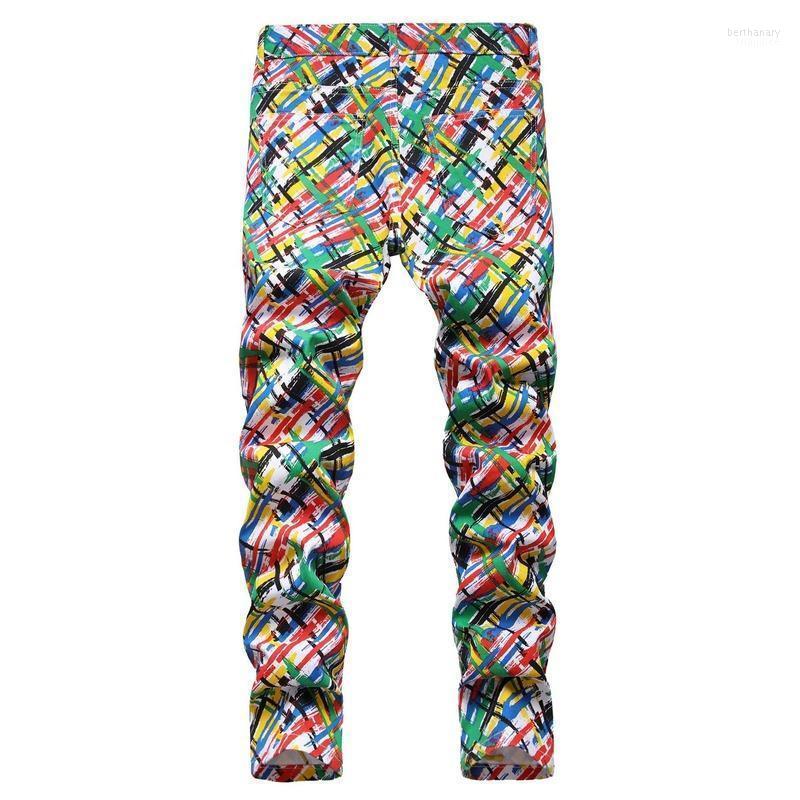 Men's Jeans European American Style Digital Printed Color Plaid Fashion Trousers Stretch Casual Pencil Pants Nightclub ClothesMen's Bert22, Colur
Men's Jeans European American Style Digital Printed Color Plaid Fashion Trousers Stretch Casual Pencil Pants Nightclub ClothesMen's Bert22, Colur