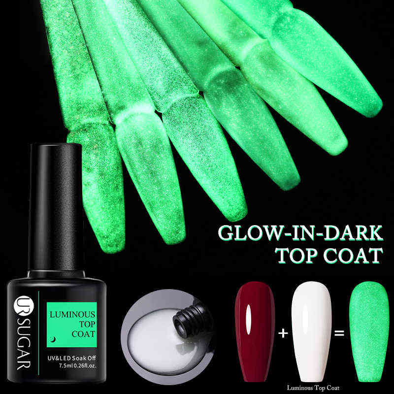 NXY Nail Gel Luminous Top Coat Semi Permanent Glow in Dark Fluorescent Soak Off Uv Led Color Varnish s for Manicure 0328