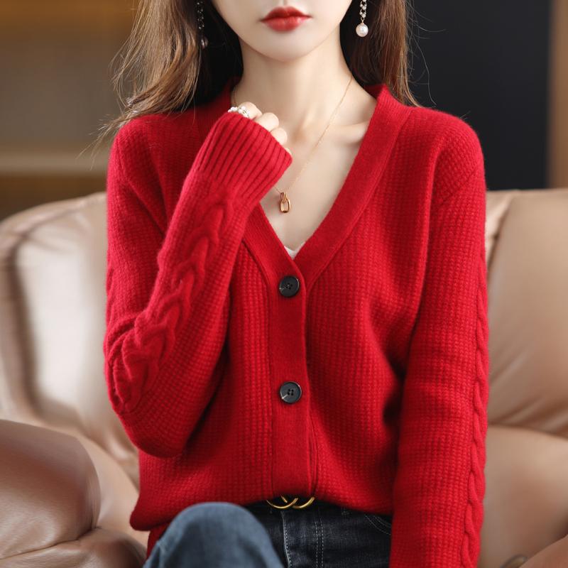 Women' Knits & Tees The V-Neck Cardigan Women' Autumn And Winter Loose All-Match Look Thin Foreign-Style High-Grade Wool SweaterWomen, White
Women' Knits & Tees The V-Neck Cardigan Women' Autumn And Winter Loose All-Match Look Thin Foreign-Style High-Grade Wool SweaterWomen, White