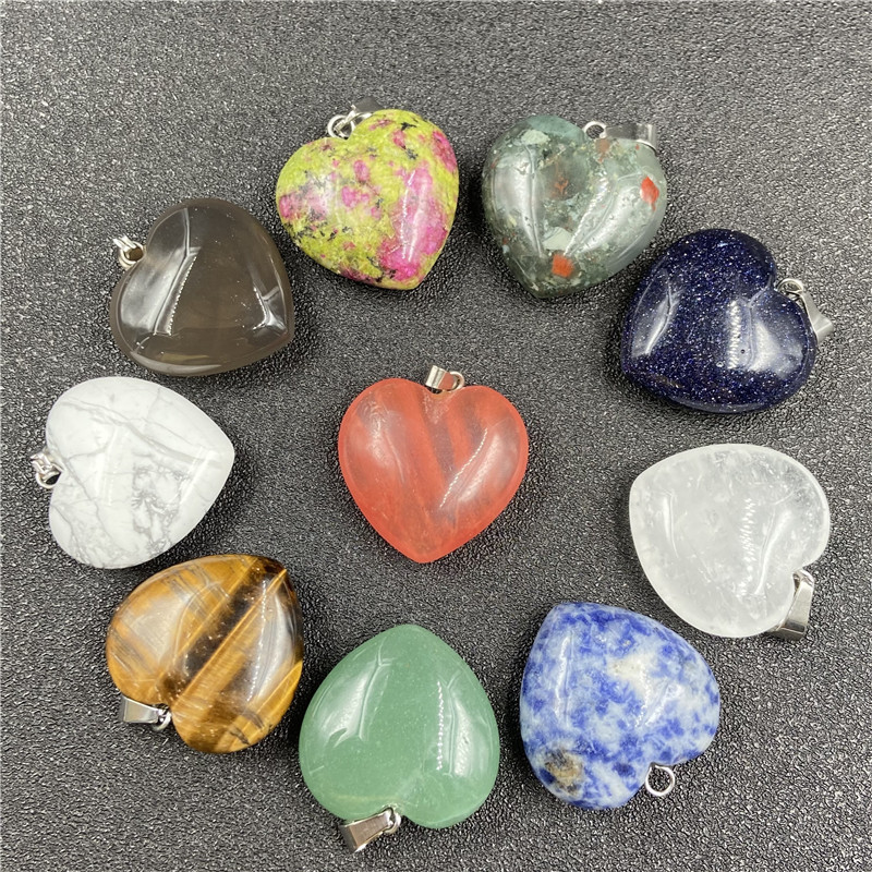 Natural Stone 25mm heart Charms opal Quartz Tiger's Eye turquoise Crystal Pendants Clear Gem Stone fit necklace making assorted
Natural Stone 25mm heart Charms opal Quartz Tiger's Eye turquoise Crystal Pendants Clear Gem Stone fit necklace making assorted
