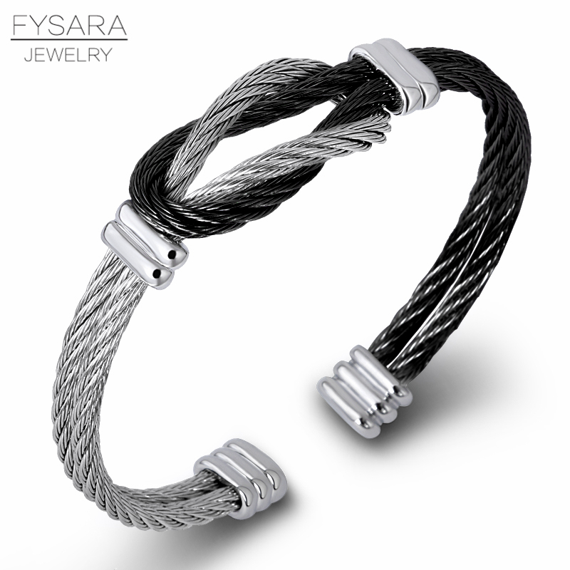 FYSARA Steel Men s Twisted Cable Wire Bracelets Bangles Unisex Punk Jewelry Black France Cuff Knot Bracelet Wholesale 220716
FYSARA Steel Men s Twisted Cable Wire Bracelets Bangles Unisex Punk Jewelry Black France Cuff Knot Bracelet Wholesale 220716