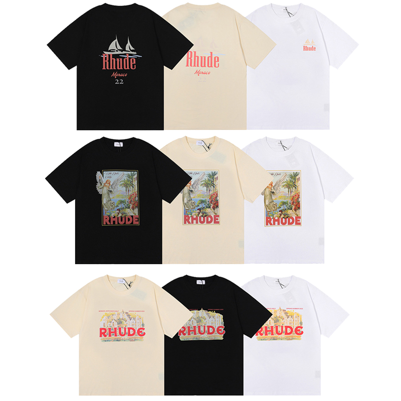 2022 INS Tide Brand High Street Rhude Men' T-Shirts Round Neck TEE Angel Castle Printed men and women short-sleeved Casual Loose T-shirt, Angel apricot
2022 INS Tide Brand High Street Rhude Men' T-Shirts Round Neck TEE Angel Castle Printed men and women short-sleeved Casual Loose T-shirt, Angel apricot