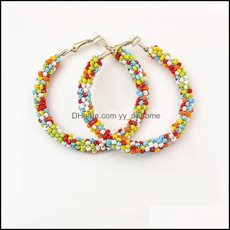 Dangle Chandelier Earrings Jewelry Fadhion Colorf Bead Circle Golden Color Bohemia Hoop Earring With Rice Decoration Simple For Women Drop
Dangle Chandelier Earrings Jewelry Fadhion Colorf Bead Circle Golden Color Bohemia Hoop Earring With Rice Decoration Simple For Women Drop