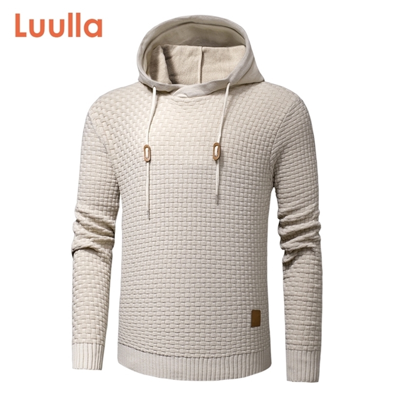Plus Size 3XL Men Spring Cotton Warm Knitted Sweater Pullover Men Autum 3D Pattern Casual Hooded Sweater Coat Pull Homme Men 201224