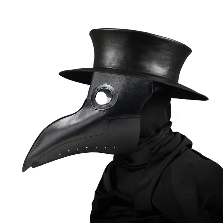 New plague doctor masks Beak Doctor Mask Long Nose Cosplay Fancy Mask Gothic Retro Rock Leather Halloween beak Mask267v5012756