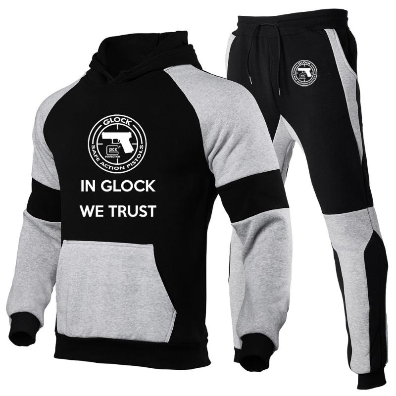 Men' Tracksuits Handgun USA Logo Autumn Winter Mens Fashion Stitching Jogging Sportswear Hooded Sweater Casual Pants Two-Piece SuitMen' Me
Men' Tracksuits Handgun USA Logo Autumn Winter Mens Fashion Stitching Jogging Sportswear Hooded Sweater Casual Pants Two-Piece SuitMen' Me