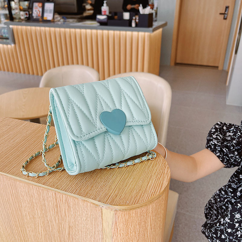 Fashion Heart Baby Girls Small Shoulder Bags Kids Coin Purse Accessories Handbags Lovely Children s Mini Square Messenger Bag 220630