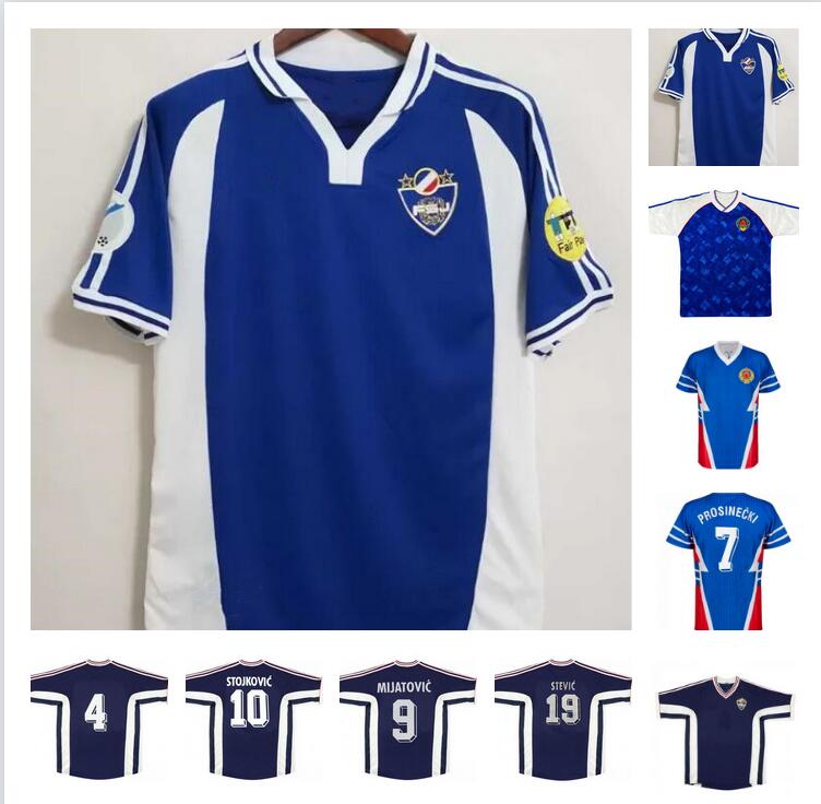 1990 1991 1998 2000 Yugoslavia retro Soccer Jersey World Cup #8 Mijatovic #19 Savicevic Vintage Classic 90 91 Football Shirts thai quality S-2XL
1990 1991 1998 2000 Yugoslavia retro Soccer Jersey World Cup #8 Mijatovic #19 Savicevic Vintage Classic 90 91 Football Shirts thai quality S-2XL