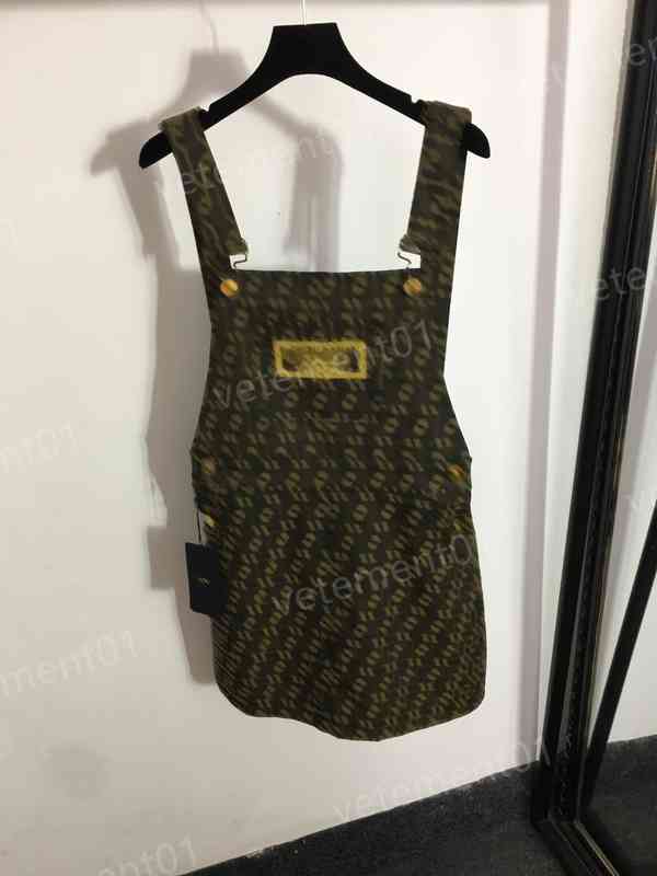 Fashion Womens Dresses Joint F Jacquard Letter Button Suspender Skirts Dress High Quality Luxury Designer Women Clothing
Fashion Womens Dresses Joint F Jacquard Letter Button Suspender Skirts Dress High Quality Luxury Designer Women Clothing