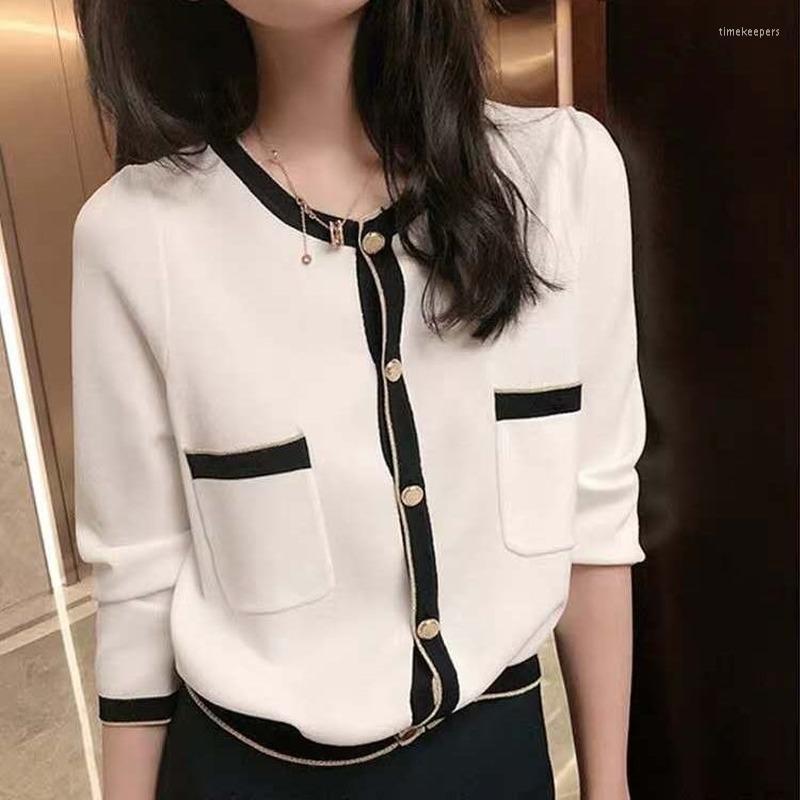 Women's Knits & Tees Spring And Autumn Striped Knitted Jacket Female All-match Western Style Round Neck Singing Cardigan Sweater WomenWomen', White
Women's Knits & Tees Spring And Autumn Striped Knitted Jacket Female All-match Western Style Round Neck Singing Cardigan Sweater WomenWomen', White