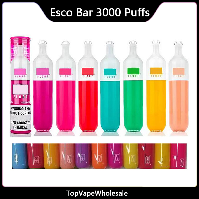 ESCO BAR With UT Logo Float 3000 Puffs Disposable Vape Pen E Cigarette Device 1100mAh Battery 8ml 10 Colors Prefilled Pod Smoking Vapes Vs Flume
ESCO BAR With UT Logo Float 3000 Puffs Disposable Vape Pen E Cigarette Device 1100mAh Battery 8ml 10 Colors Prefilled Pod Smoking Vapes Vs Flume