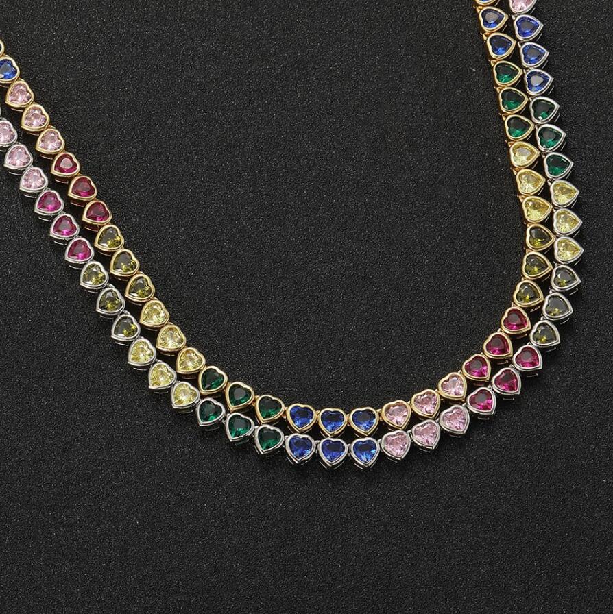 5MM Brass Cubic Zircon Tennis Chain Heart Shape Colorful CZ Necklace Hip Hop Jewelry For Men And Women
5MM Brass Cubic Zircon Tennis Chain Heart Shape Colorful CZ Necklace Hip Hop Jewelry For Men And Women