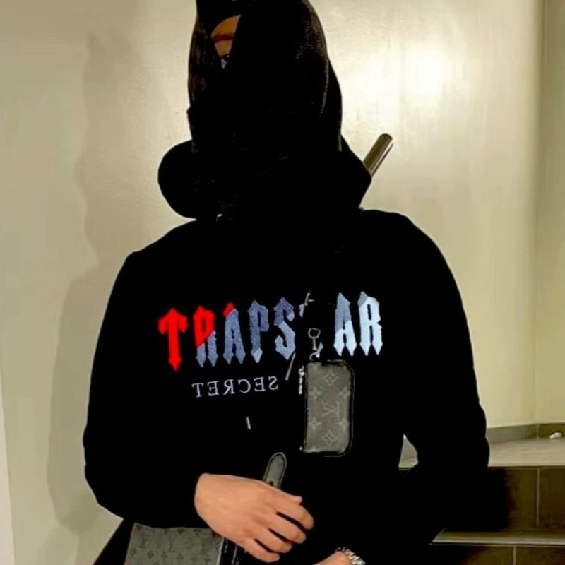 Designer Men' Suit Trapstar Embroidered Hoodie Pants American Hip Hop Loose Os Hooded Sweater Sports Sweatpants Two-piece Set Ins New, Black suit
Designer Men' Suit Trapstar Embroidered Hoodie Pants American Hip Hop Loose Os Hooded Sweater Sports Sweatpants Two-piece Set Ins New, Black suit