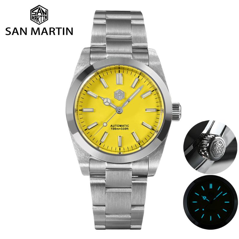 Wristwatches San Martin Men Luxury Watch 36mm Color Dial Explore Climbing Series Vintage Sport Fashion Automatic Mechanical 10Bar BGW-9Wrist, Orange
Wristwatches San Martin Men Luxury Watch 36mm Color Dial Explore Climbing Series Vintage Sport Fashion Automatic Mechanical 10Bar BGW-9Wrist, Orange