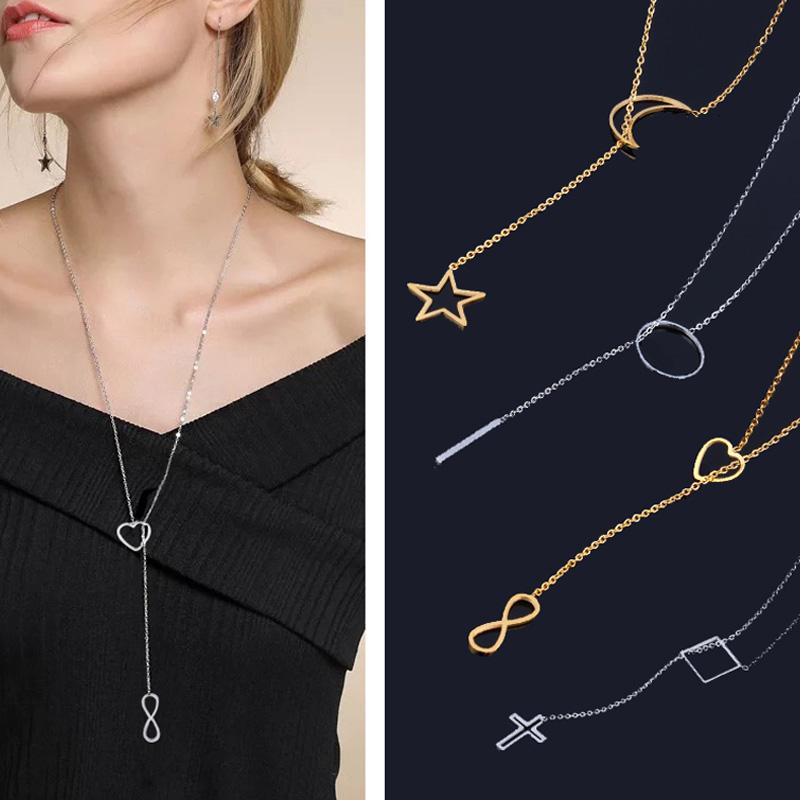 Chains SHE WEIRE Long Necklaces & Pendants Women Neckless Stainless Steel Chain Necklace Collares Fashion Jewelry Jesus Cross
Chains SHE WEIRE Long Necklaces & Pendants Women Neckless Stainless Steel Chain Necklace Collares Fashion Jewelry Jesus Cross