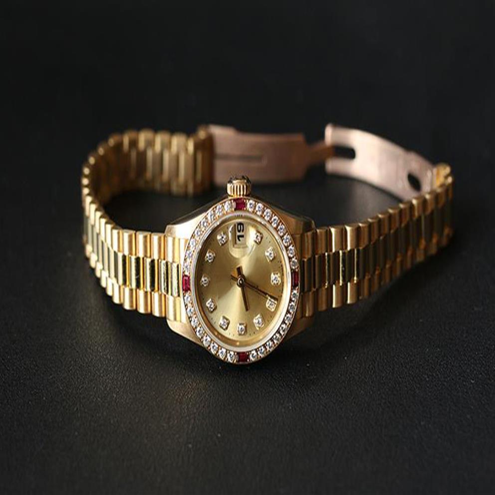 Women's Watch Gold 26MM Diamond Bezel Mechanical Watch Girl Gift197i, High-end watch box
Women's Watch Gold 26MM Diamond Bezel Mechanical Watch Girl Gift197i, High-end watch box