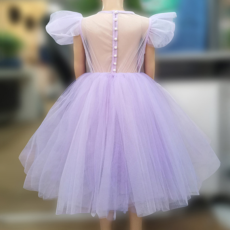 Teenage Girls Dress Children's Clothing Party Elegant Princess Long Tulle Baby Kids Lace Wedding Ceremony Dresses 220426