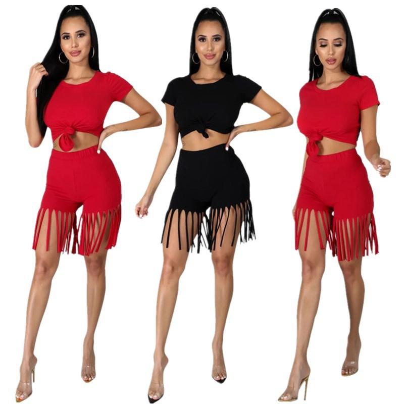Women' Tracksuits Women Set O Neck Tassel Solid Two 2 Piece Sets Active Tracksuit Sweatsuit Outfit Summer SuitWomen, Black
Women' Tracksuits Women Set O Neck Tassel Solid Two 2 Piece Sets Active Tracksuit Sweatsuit Outfit Summer SuitWomen, Black
