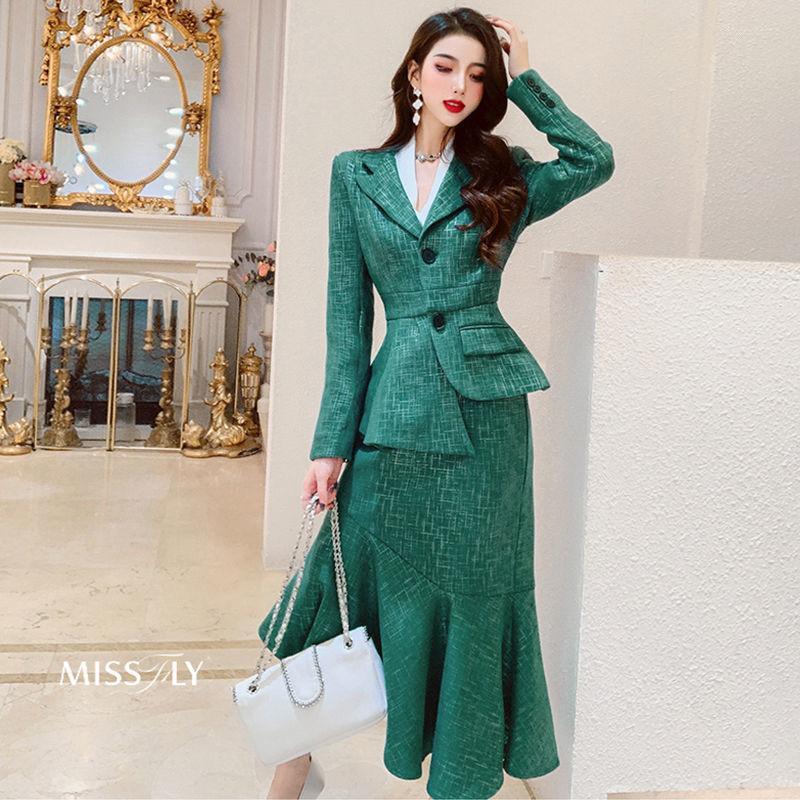 Women' Tracksuits Spring Dress 2022 Coat Fishtail Skirt Two 2 Piece Shorts Pants Suit Outfits Korean Style For Women Clothing Matching Sets, Green
Women' Tracksuits Spring Dress 2022 Coat Fishtail Skirt Two 2 Piece Shorts Pants Suit Outfits Korean Style For Women Clothing Matching Sets, Green