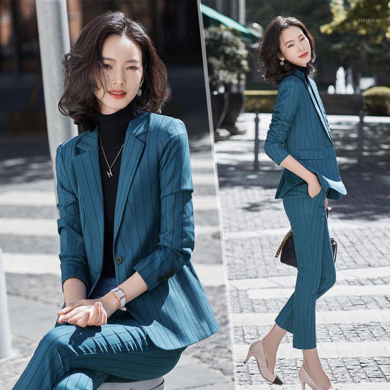 Women' Two Piece Pants Women 2022 Spring Autumn Striped Suits Female Casual Business Wear Elegant Slim Trousers Ladies Two-piece Pant M559, Blue
Women' Two Piece Pants Women 2022 Spring Autumn Striped Suits Female Casual Business Wear Elegant Slim Trousers Ladies Two-piece Pant M559, Blue