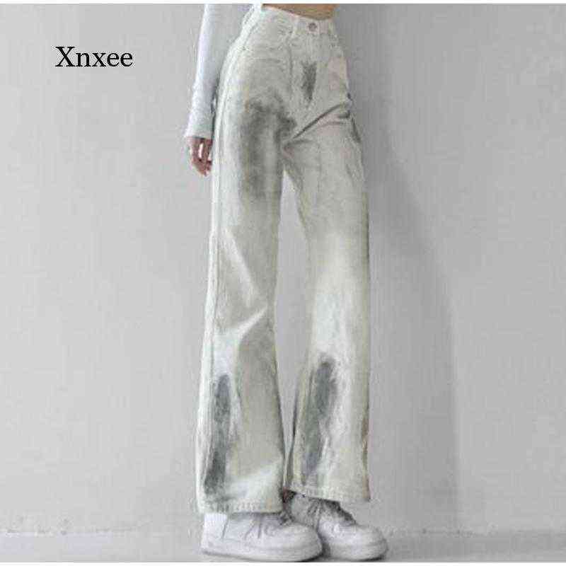 2021 Summer New Women' Jeans Harajuku Tie-Dye Printing Loose Fashion Wide-Leg Trousers Straight Loose Denim Trousers Streetwear T220728, White
2021 Summer New Women' Jeans Harajuku Tie-Dye Printing Loose Fashion Wide-Leg Trousers Straight Loose Denim Trousers Streetwear T220728, White