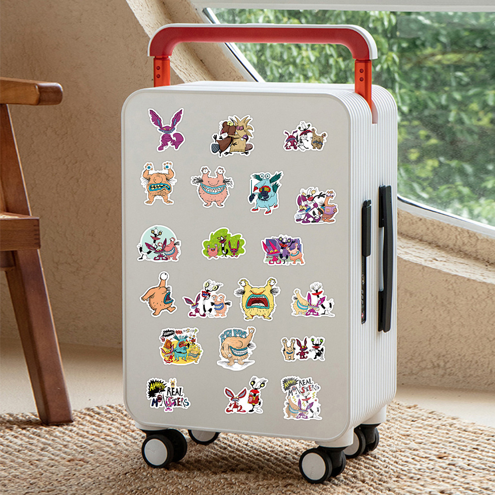 50Pcs Anime Aaahh Real Monsters Sticker Cartoon Graffiti Stickers for DIY Luggage Laptop Skateboard Motorcycle Bicycle Stickers