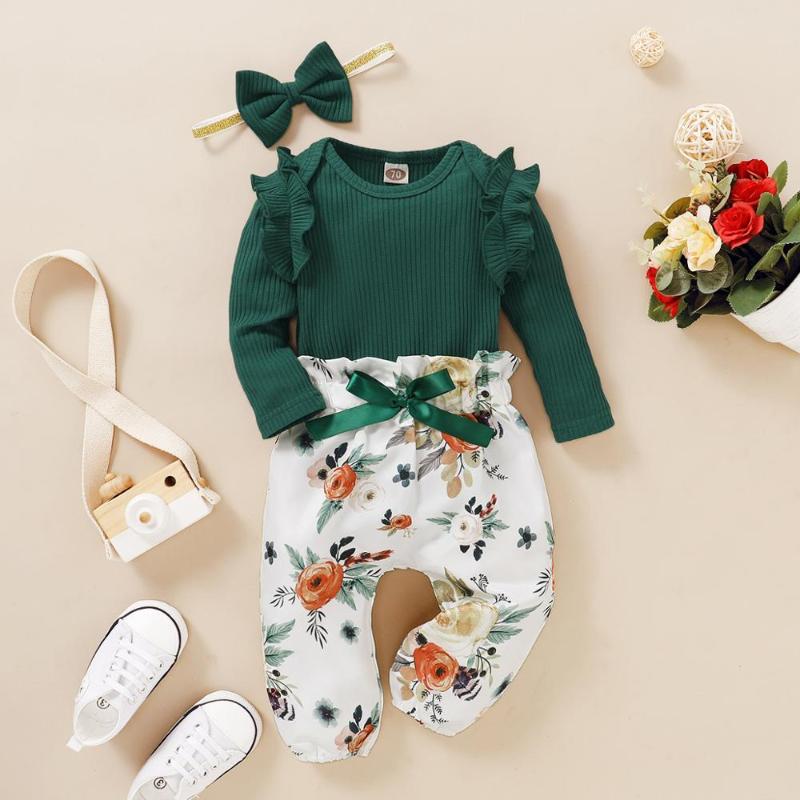 Clothing Sets 3Pcs Baby Girl Outfit Set Born Toddler Girls Clothes Ruffle Long Sleeve Romper Bodysuit Floral Bow Pants Headband InfantClothi, Army green
Clothing Sets 3Pcs Baby Girl Outfit Set Born Toddler Girls Clothes Ruffle Long Sleeve Romper Bodysuit Floral Bow Pants Headband InfantClothi, Army green