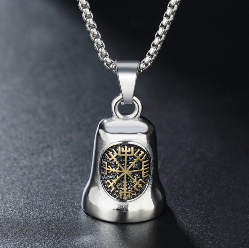 Pendant Necklaces High Quality Retro Nordic Viking Charms Men's Titanium Steel Bell Stainless Vintage Sweater Chain Gift
Pendant Necklaces High Quality Retro Nordic Viking Charms Men's Titanium Steel Bell Stainless Vintage Sweater Chain Gift