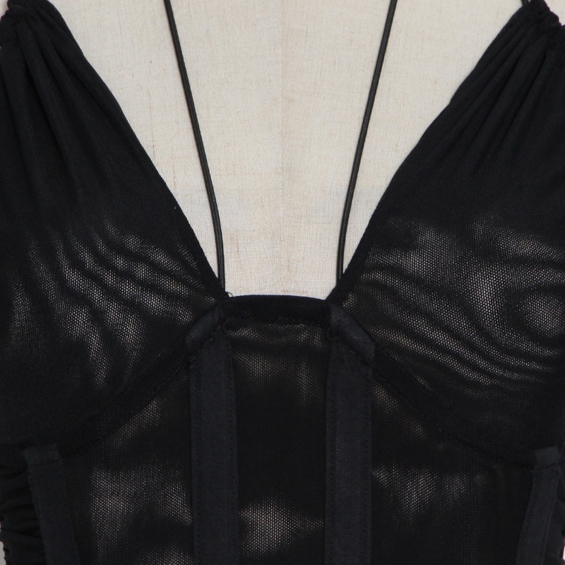 TWOTWINSTYLE Sexy Vest Tops For Women Halter Sleeveless Backless Short Camis Vests Female Summer Fashion Clothing 220316