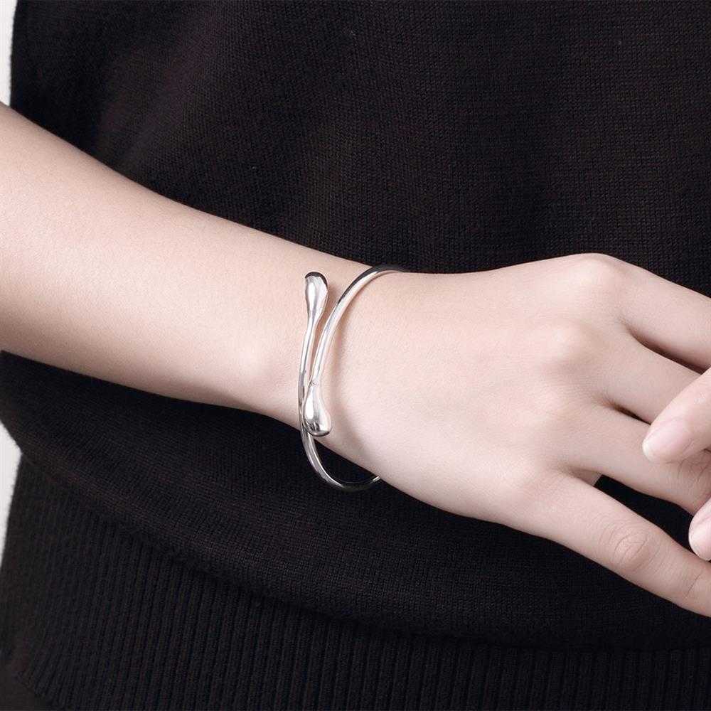 Charm Bracelets For 925 Women Fine Water Droplets Bangles Lady Fashion Wedding Party Christmas Gift Girl Jewelry
