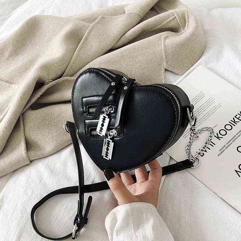 Gothic Heart Blade Zipper Chain Crossbody Bags for Women Girl Casual Shoulder Purses and Handbags Techwear Summer Wallet Goth Y220614, Red
Gothic Heart Blade Zipper Chain Crossbody Bags for Women Girl Casual Shoulder Purses and Handbags Techwear Summer Wallet Goth Y220614, Red