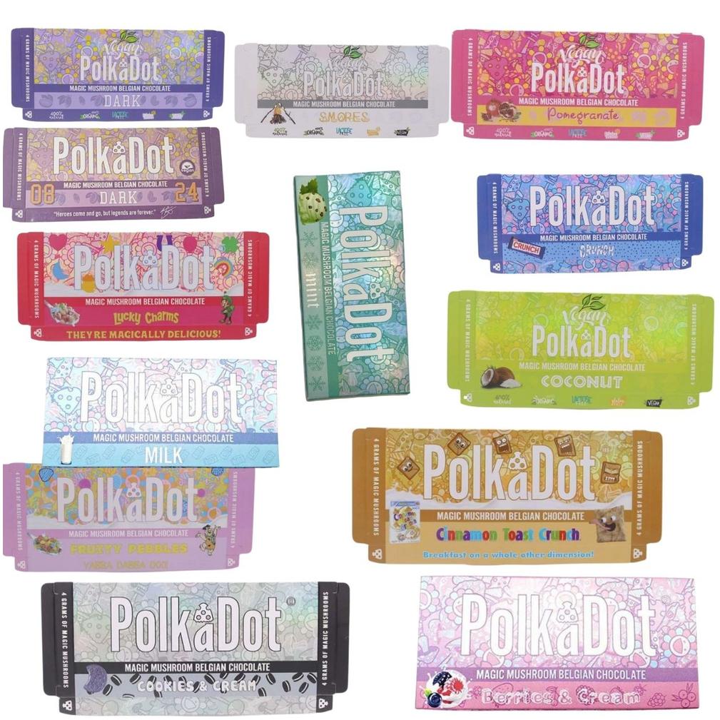 13 Designs Polkadot Magic Mushroom Beln Bar Package Boxes With Chocolate Mold 4g Polka Dot Grid Box Display 15 Flavors Chocolates Bar jllOlH
13 Designs Polkadot Magic Mushroom Beln Bar Package Boxes With Chocolate Mold 4g Polka Dot Grid Box Display 15 Flavors Chocolates Bar jllOlH