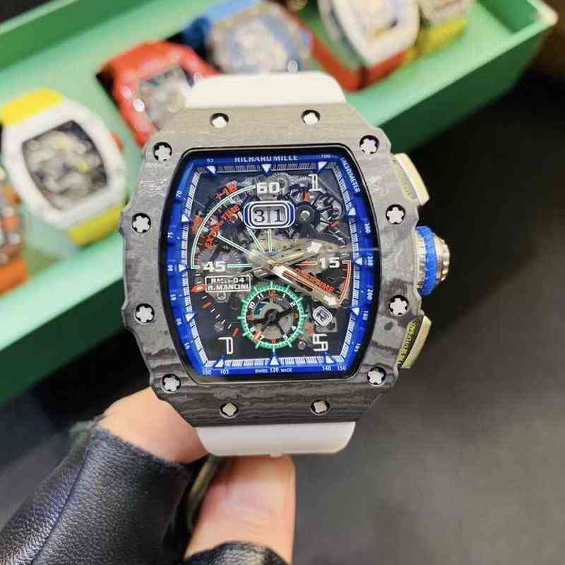 

Luxury Watches for Mens Mechanical Watch Richa Mill Rm11-04 Swiss Automatic Movement Sapphire Mirror Rubber Strap Brand Designer Sport Wristwatch Y4OX, Khaki