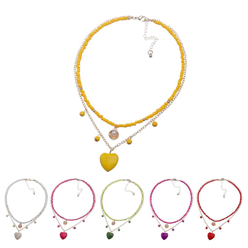 Pendant Necklaces Boho Multilayer Chains Heart Stone Necklace 2022 Summer Rainbow Charm Beads Clavicle For Women Party GiftPendant
Pendant Necklaces Boho Multilayer Chains Heart Stone Necklace 2022 Summer Rainbow Charm Beads Clavicle For Women Party GiftPendant