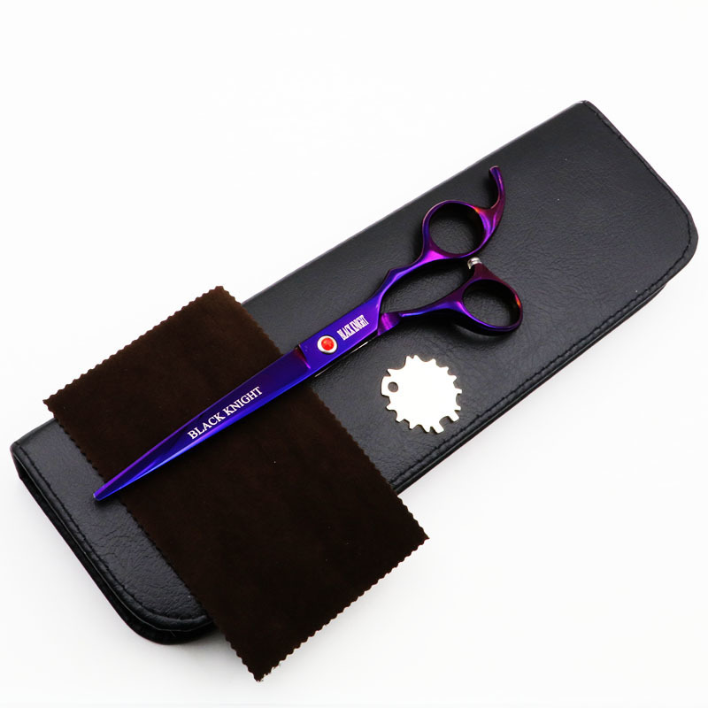 BLACK KNIGHT Hair scissors Cutting 7 INCH + Thinning 6.5 Set Professional Shears Hairdressing Barber Purple Pet Scissors 220317