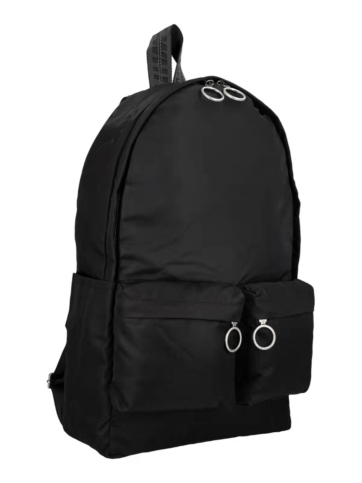 Men School Bags Backpack grey straps canvas belt black Computer package Hip hop multi purpose