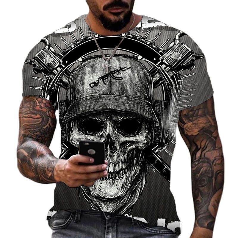 Men' T-Shirts Summer Skull 3D Printed T-shirt For Men Fashion Casual Loose T Shirt Oversize Round Neck Tshirt High Quality Street Sport Top
Men' T-Shirts Summer Skull 3D Printed T-shirt For Men Fashion Casual Loose T Shirt Oversize Round Neck Tshirt High Quality Street Sport Top