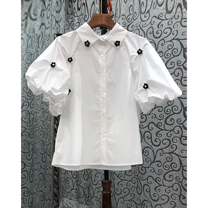 Women' Blouses & Shirts Fashion Design White Women Shirt Summer 2022 Lantern Sleeved Beaded Elegant Office Lady Outwear Coats TopsWomen
Women' Blouses & Shirts Fashion Design White Women Shirt Summer 2022 Lantern Sleeved Beaded Elegant Office Lady Outwear Coats TopsWomen